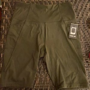 Olive green never worn biker shorts PERFECT FOR FALL
